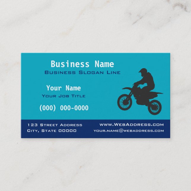 Carte de visite pour moto cross de terrain | Entre (Devant)
