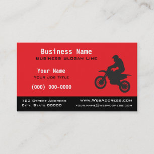 Carte de visite pour moto cross de terrain Entre