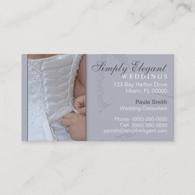 Carte de visite pour organisateur de mariage (Devant)