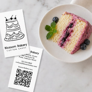 Carte de visite pour pâtisserie gâteau dessert tra