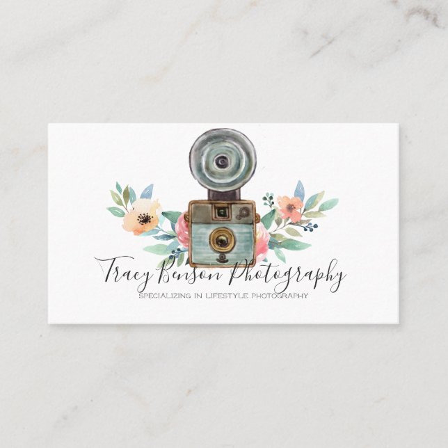Carte de visite pour photographe (Devant)