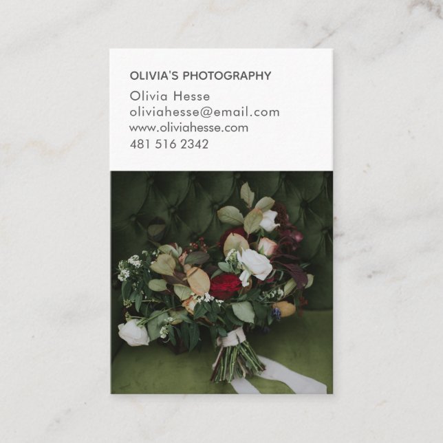 Carte de visite pour photographe 7 Photo + Données (Devant)