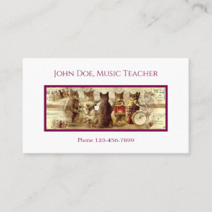 Carte de visite pour professeur de musique et musi