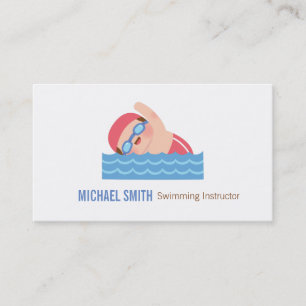 Carte de visite pour professeur de natation enfant