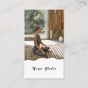 Carte de visite pour professeur de yoga en studio