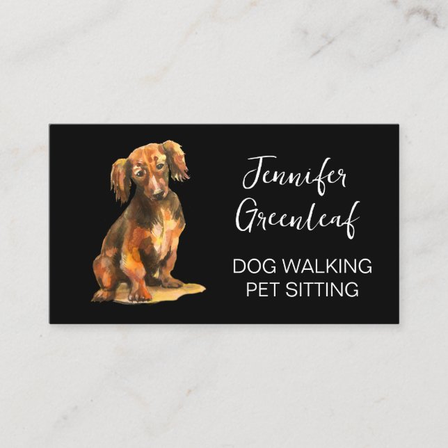 Carte de visite pour promenade de chien (Devant)