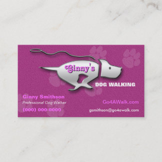 Carte de visite pour promeneur de chiens / Toilett