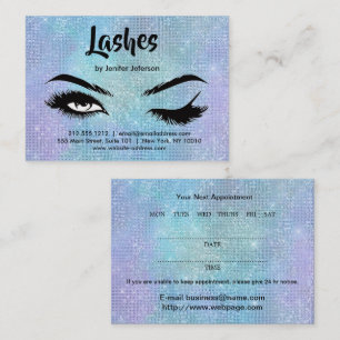 Carte de visite pour rendez-vous de cils