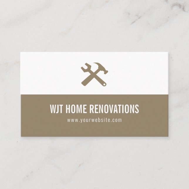 Carte de visite pour rénovation de maison (Devant)