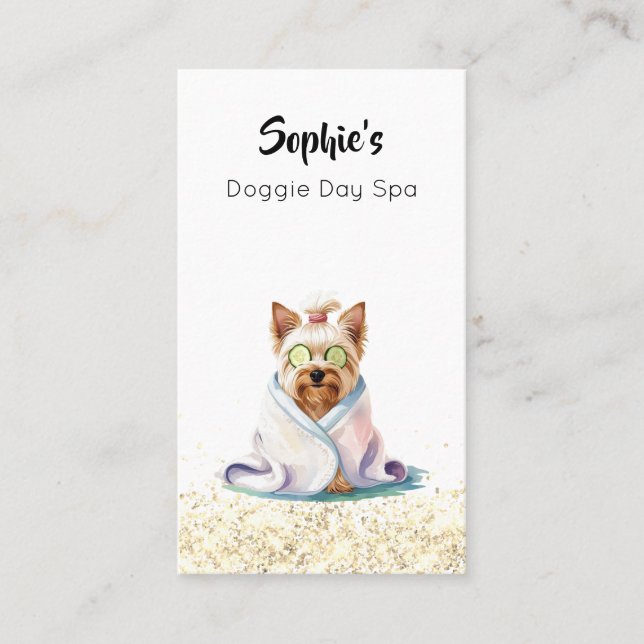 Carte de visite pour salon de beauté pour chien gâ (Devant)