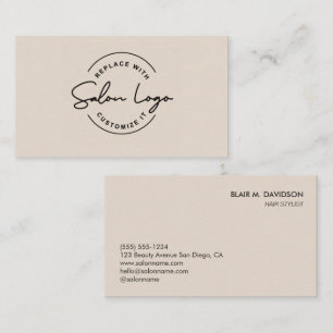 Carte de visite pour salon personnalisé Logo de be