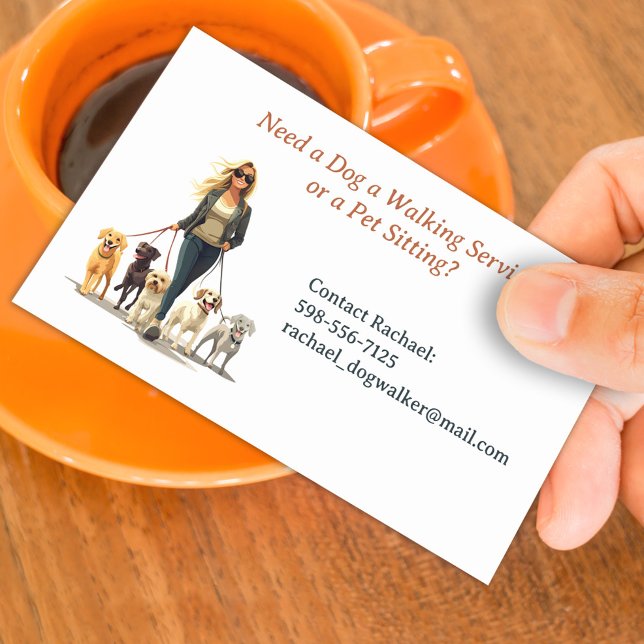 Carte de visite pour service de garde d'animaux et (Créateur téléchargé)