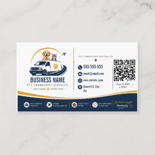 Carte de visite pour service de transport d'animau