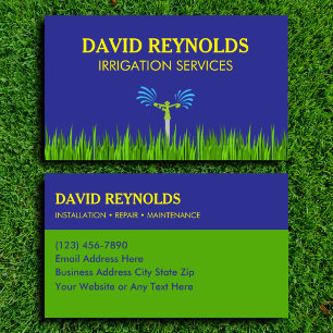 Carte de visite pour service d'irrigation personna