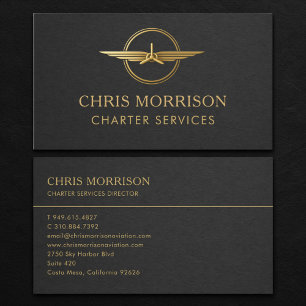 Carte de visite pour services aériens