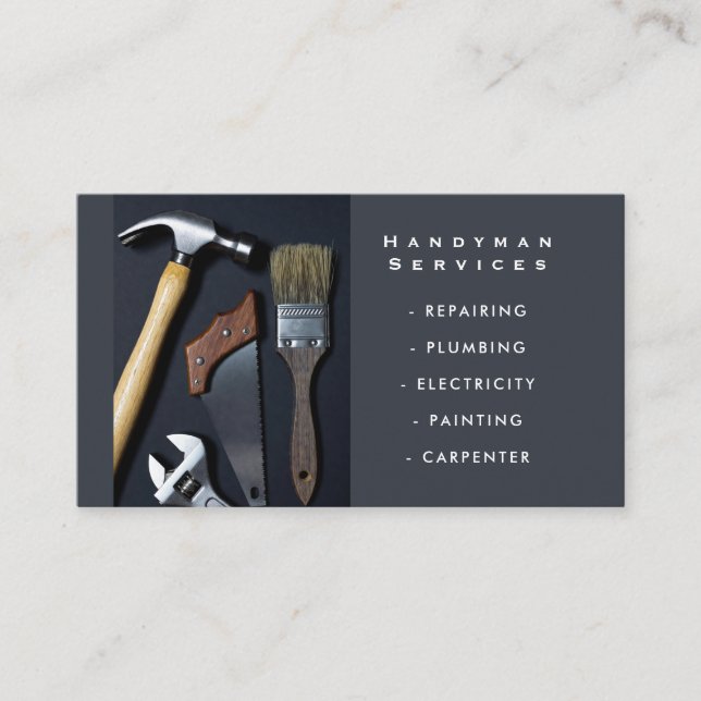 Carte de visite pour services de bricolage à domic (Devant)