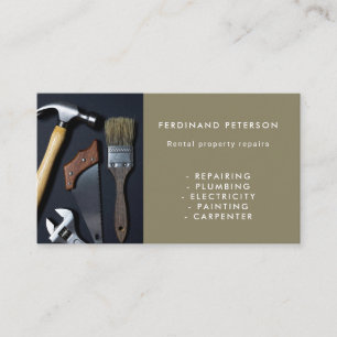 Carte de visite pour services de bricolage à domic