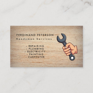 Carte de visite pour services de bricolage à domic