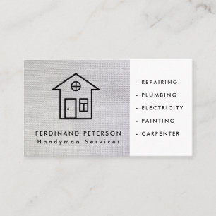 Carte de visite pour services de bricolage à domic