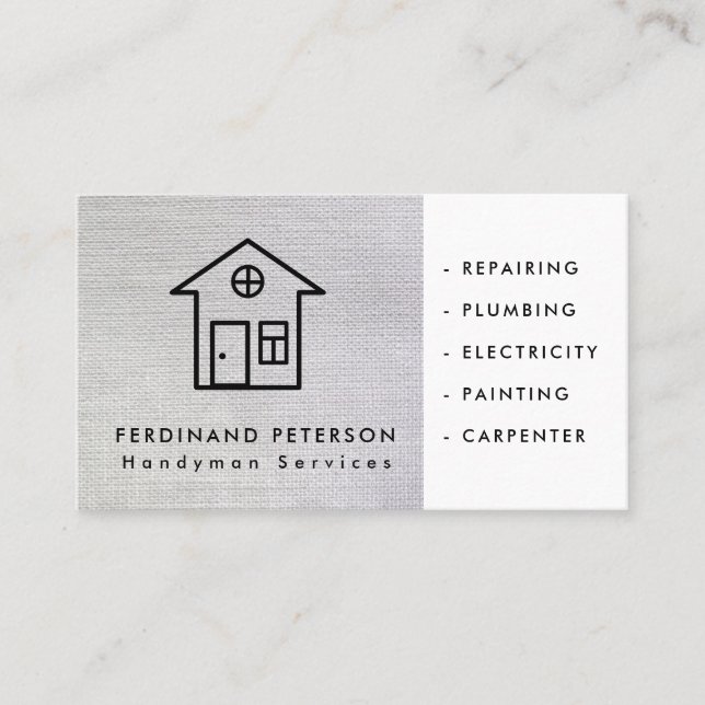 Carte de visite pour services de bricolage à domic (Devant)
