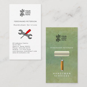 Carte de visite pour services de bricolage avec te