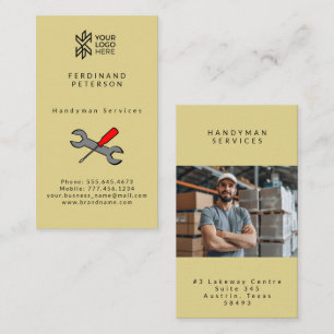 Carte de visite pour services de bricolage avec te