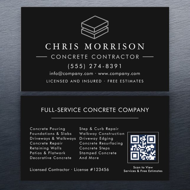 Carte de visite pour services de construction en b (Créateur téléchargé)