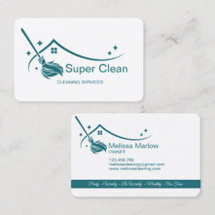 Carte de visite pour services de nettoyage profess