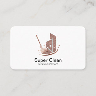 Carte de visite pour services de nettoyage profess