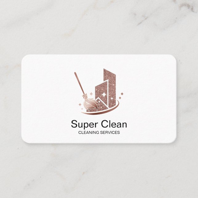 Carte de visite pour services de nettoyage profess (Devant)