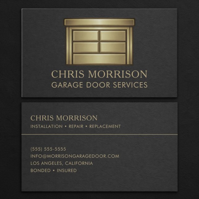 Carte de visite pour services de portes de garage (Créateur téléchargé)