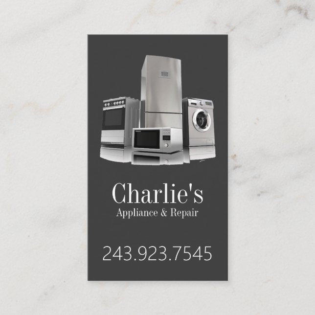 Carte de visite pour services de réparation d'appa (Devant)