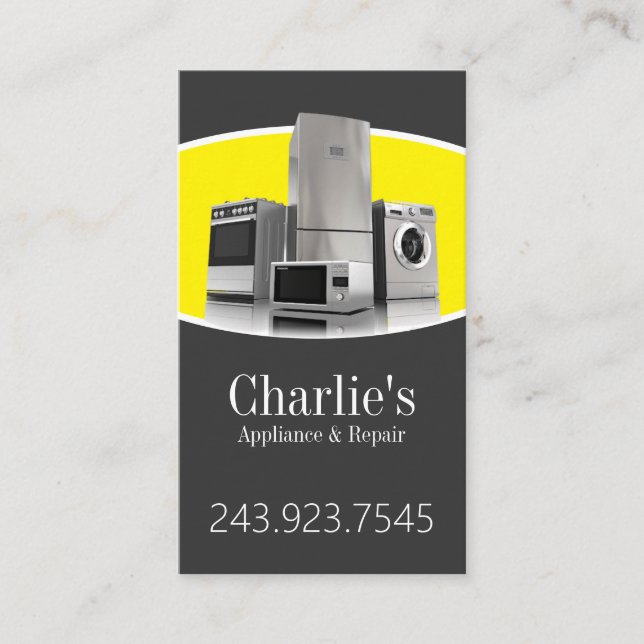 Carte de visite pour services de réparation d'appa (Devant)
