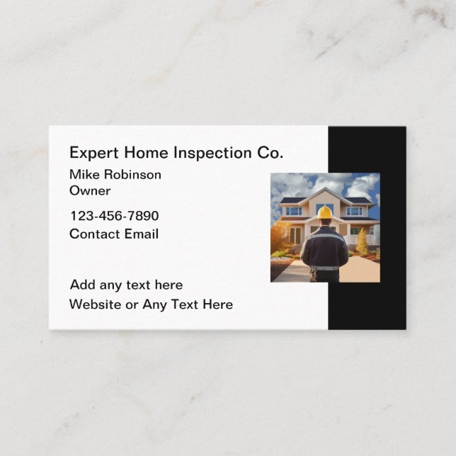 Carte de visite pour services d'inspection de mais (Devant)