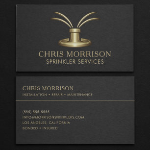 Carte de visite pour systèmes d'arrosage