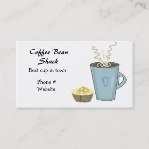 Carte de visite pour tasse de café et muffin