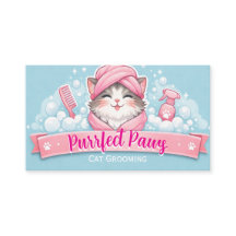 Carte de visite pour Toiletteur de Chats personnal