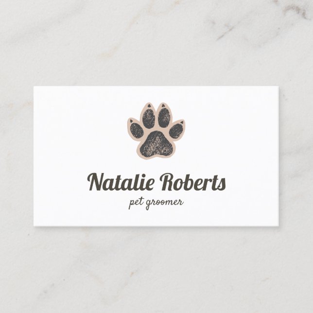 Carte de visite pour toiletteur pour animaux  (Devant)