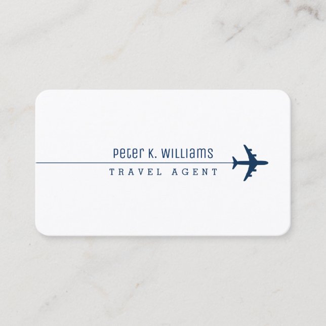Carte de visite pour un agent de voyages (Devant)