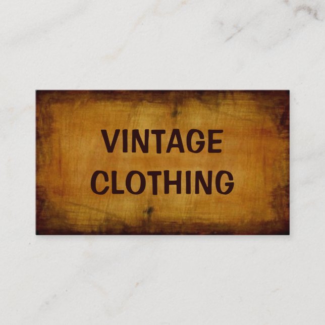 Carte de visite pour vêtements vintage (Devant)