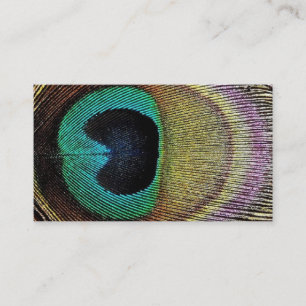 Carte de visite pourpre bleu-vert de paon