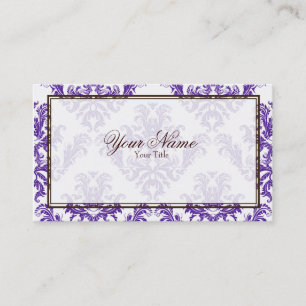 Carte de visite pourpre de damassé