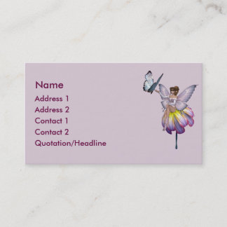 Carte de visite pourpre de fée de fleur de KRW