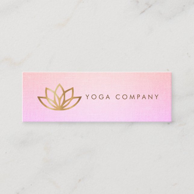 Carte de visite pourpre de rose de yoga de Lotus (Devant)