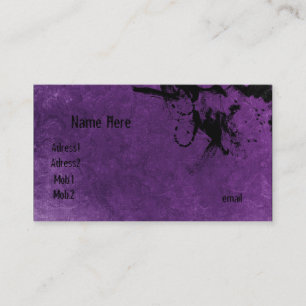 Carte de visite pourpre grunge