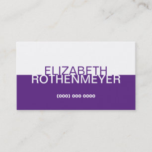 Carte de visite pourpre simple de panneau