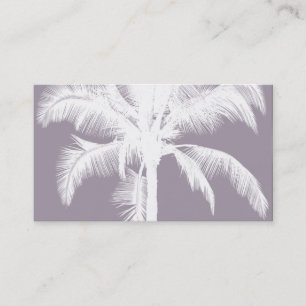 Carte De Visite Pourpre vintage de rétro palmier tropical hawaïe