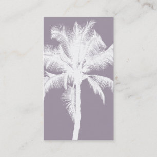 Carte De Visite Pourpre vintage de rétro palmier tropical hawaïen