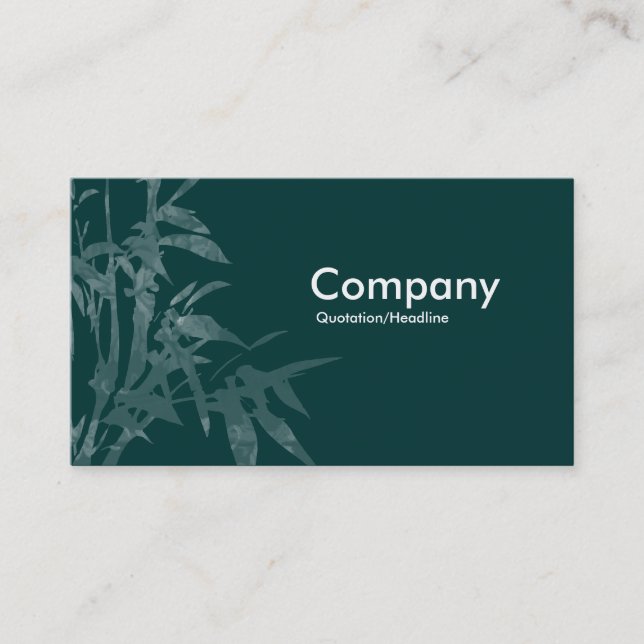 Carte De Visite Pousses de plantes - Vert foncé (Devant)