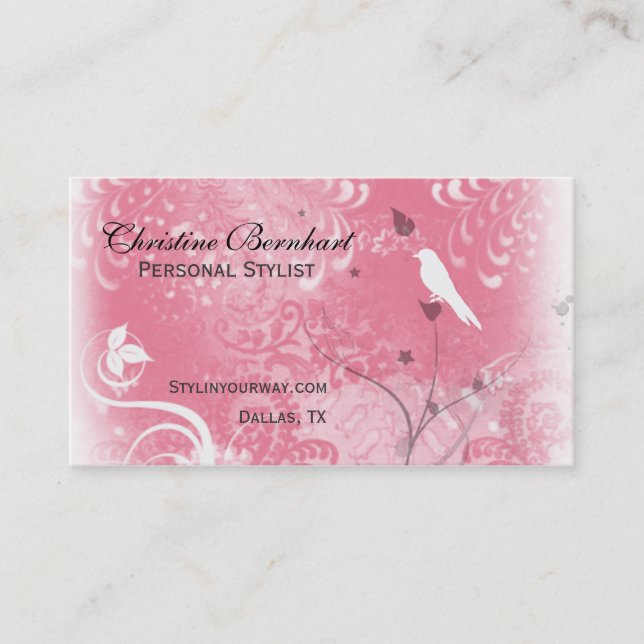 Carte de visite poussiéreux élégant de Flourish de (Devant)